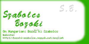 szabolcs bozoki business card